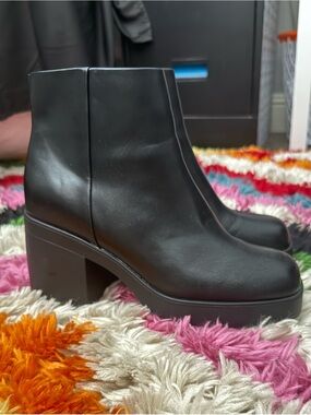 Limelight Black Platform Ankle Boots